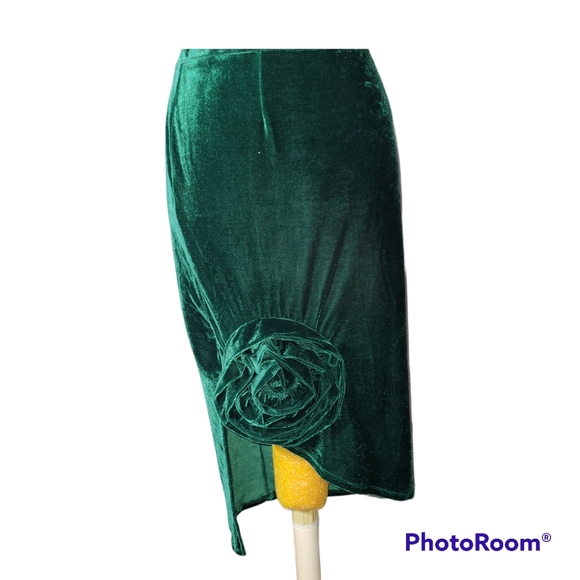 NWOT Sassy Emerald Green Skirt - Picture 2 of 6